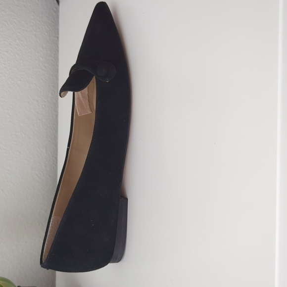 Ann Taylor Black Suede Pointed Ballet Flats - Size 8 - Picture 4 of 6